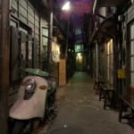 Showa Era Alley with Scooter